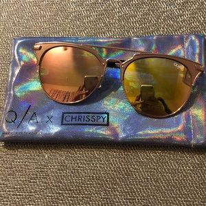 Quay X Chrisspy - “Gemini” Rose Gold Sunnies
